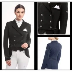 Fair Play Women's Elizabeth Comfimesh Short Tail Coat - Navy 7 Fair Play Women's Elizabeth Comfimesh Short Tail Coat - Navy -Tack Of The Day Store 592801 800 800