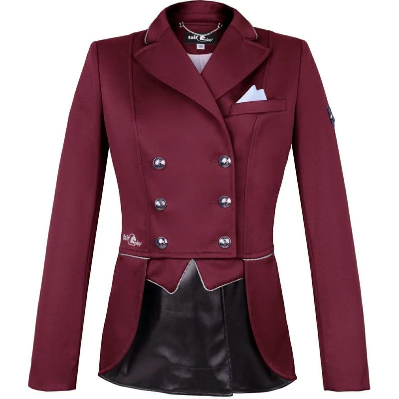 Fair Play Women's Beatrice Short Tail Coat - Burgundy 1 Fair Play Women's Beatrice Short Tail Coat - Burgundy