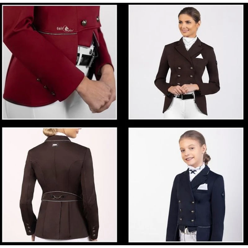 Fair Play Women's Beatrice Short Tail Coat - Burgundy 3 Fair Play Women's Beatrice Short Tail Coat - Burgundy - Image 3