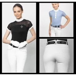 Fair Play Kids' Daisy Chic Full Seat Breeches - Black -Tack Of The Day Store 593889 800 800
