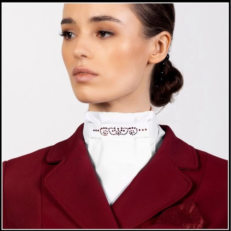 Fair Play Andrea Ready Tied Stock Tie - White/Black 2 Fair Play Andrea Ready Tied Stock Tie - White/Black - Image 2