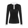 Fair Play Women's Meredith Half Turtleneck Long Sleeve Competition Shirt - Black