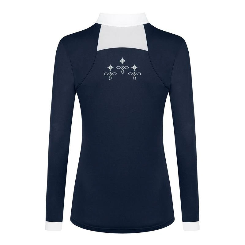 Fair Play Women's Lorella Long Sleeve Competition Shirt - Navy/White 2 Fair Play Women's Lorella Long Sleeve Competition Shirt - Navy/White - Image 2