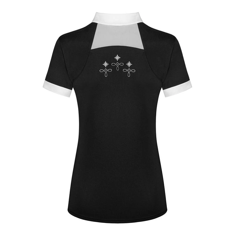 Fair Play Women's Lorella Short Sleeve Competition Shirt - Black/White 2 Fair Play Women's Lorella Short Sleeve Competition Shirt - Black/White - Image 2