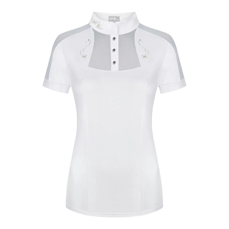 Fair Play Women's Lorella Short Sleeve Competition Shirt - White 1 Fair Play Women's Lorella Short Sleeve Competition Shirt - White