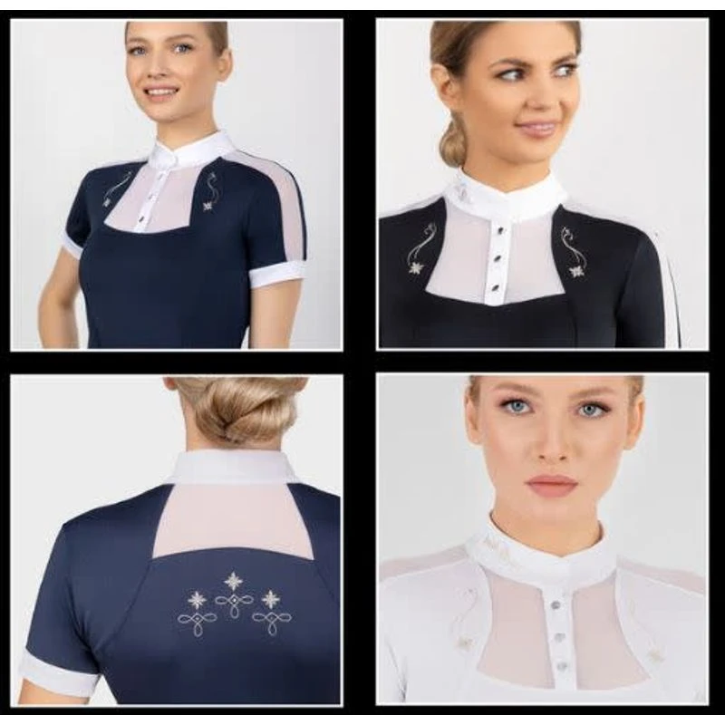 Fair Play Women's Lorella Short Sleeve Competition Shirt - White 4 Fair Play Women's Lorella Short Sleeve Competition Shirt - White - Image 4