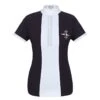 Fair Play Women's Claire Pearl Short Sleeve Competition Shirt - Black/White