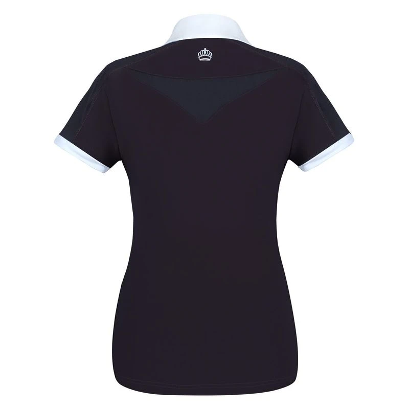 Fair Play Women's Claire Pearl Short Sleeve Competition Shirt - Black/White 2 Fair Play Women's Claire Pearl Short Sleeve Competition Shirt - Black/White - Image 2
