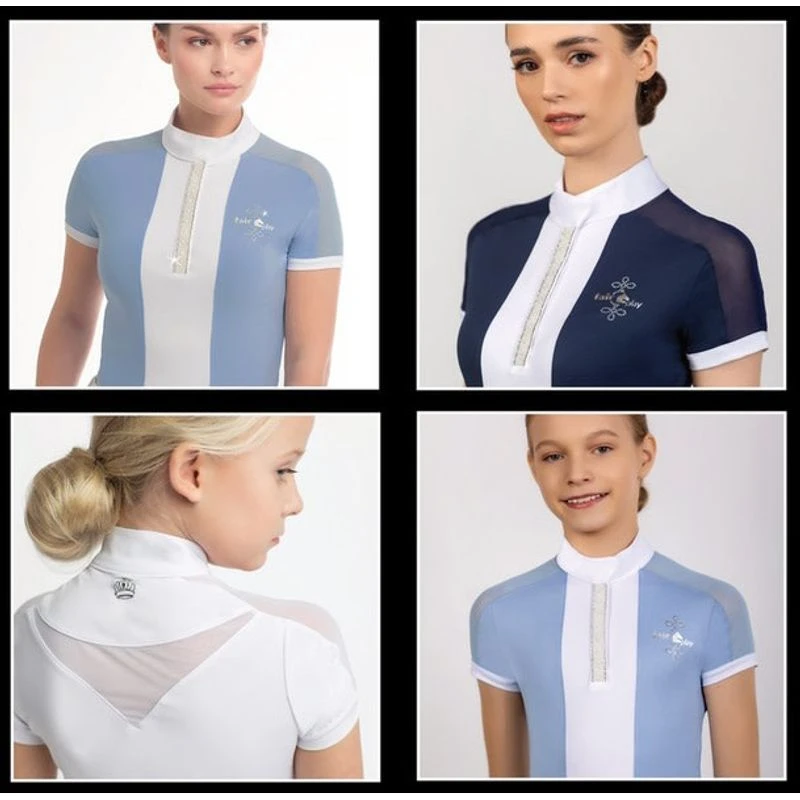 Fair Play Women's Claire Pearl Short Sleeve Competition Shirt - Black/White 4 Fair Play Women's Claire Pearl Short Sleeve Competition Shirt - Black/White - Image 4