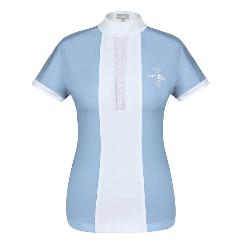 Fair Play Women's Claire Pearl Short Sleeve Competition Shirt - Blue 1 Fair Play Women's Claire Pearl Short Sleeve Competition Shirt - Blue