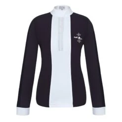 Fair Play Women's Claire Pearl Long Sleeve Competition Shirt - Black/White
