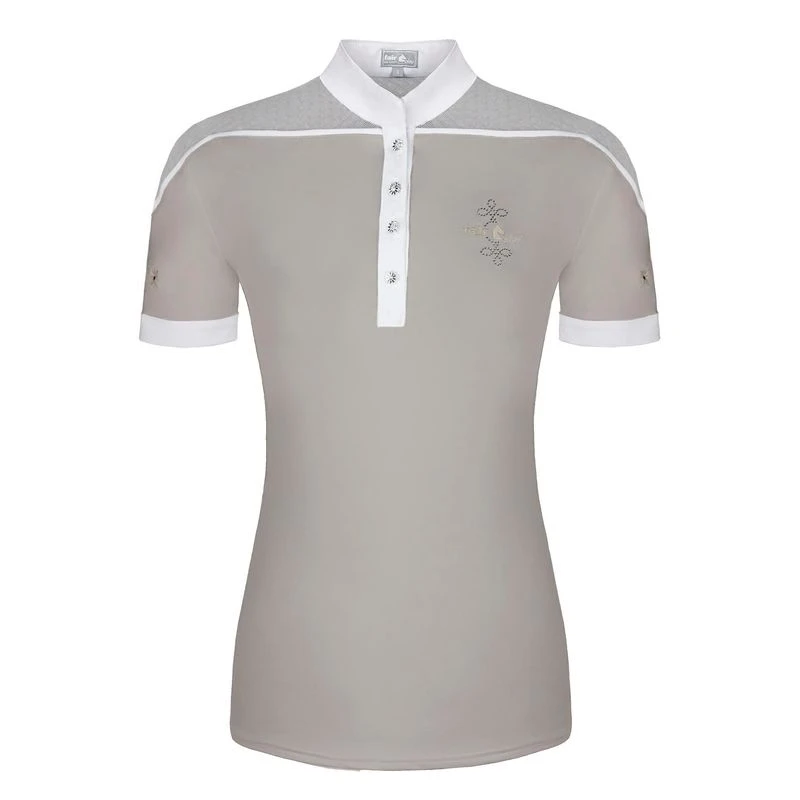 Fair Play Women's Letizia Short Sleeve Competition Shirt - Beige 1 Fair Play Women's Letizia Short Sleeve Competition Shirt - Beige
