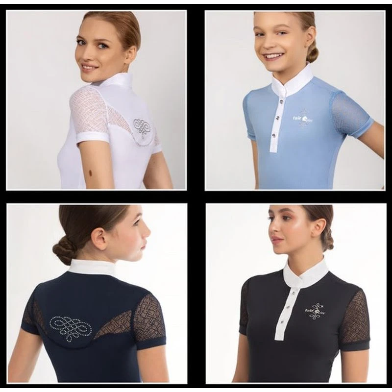 Fair Play Women's Cecile Short Sleeve Competition Shirt - White 4 Fair Play Women's Cecile Short Sleeve Competition Shirt - White - Image 4