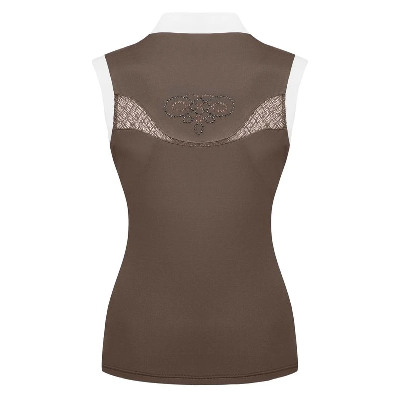 Fair Play Women's Cecile Rose Gold Sleeveless Competition Shirt - Taupe Grey 2 Fair Play Women's Cecile Rose Gold Sleeveless Competition Shirt - Taupe Grey - Image 2