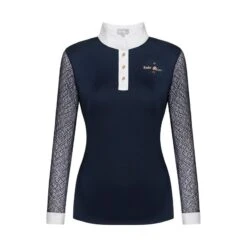 Fair Play Women's Cecile Rose Gold Long Sleeve Competition Shirt - Navy