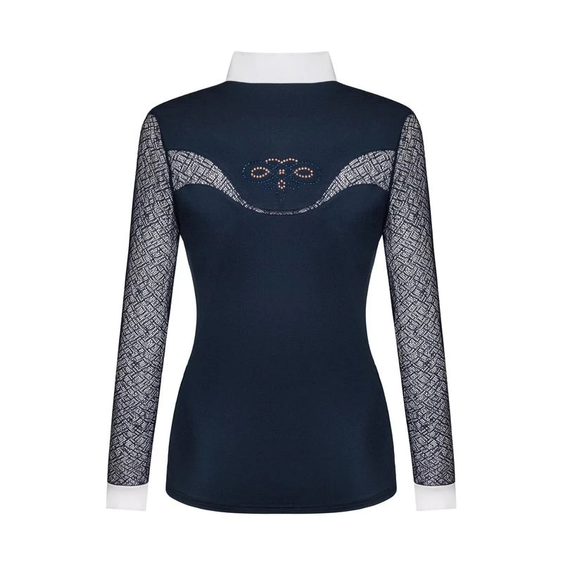 Fair Play Women's Cecile Rose Gold Long Sleeve Competition Shirt - Navy 2 Fair Play Women's Cecile Rose Gold Long Sleeve Competition Shirt - Navy - Image 2