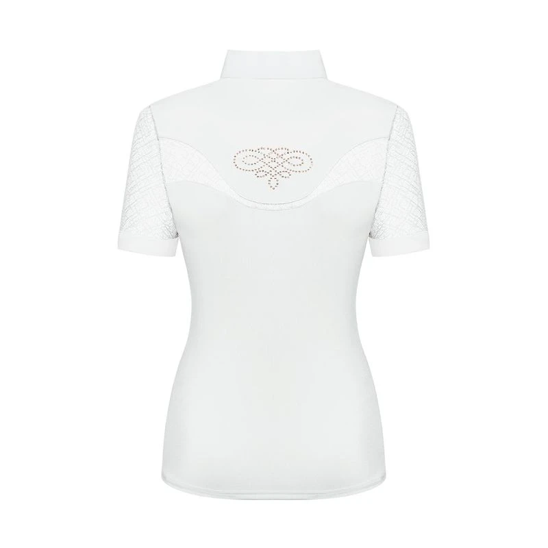 Fair Play Women's Cecile Rose Gold Short Sleeve Competition Shirt - White 2 Fair Play Women's Cecile Rose Gold Short Sleeve Competition Shirt - White - Image 2