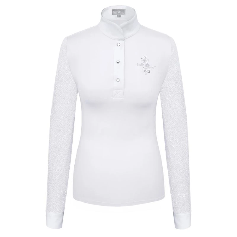 Fair Play Women's Cecile Long Sleeve Competition Shirt - White 1 Fair Play Women's Cecile Long Sleeve Competition Shirt - White