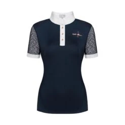 Fair Play Women's Cecile Rose Gold Short Sleeve Competition Shirt - Navy