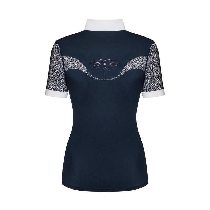 Fair Play Women's Cecile Rose Gold Short Sleeve Competition Shirt - Navy 2 Fair Play Women's Cecile Rose Gold Short Sleeve Competition Shirt - Navy - Image 2