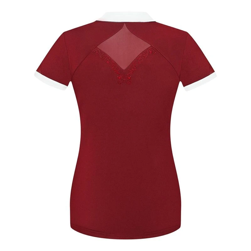 Fair Play Women's Cathrine Short Sleeve Competition Shirt - Burgundy/White 2 Fair Play Women's Cathrine Short Sleeve Competition Shirt - Burgundy/White - Image 2