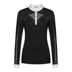 Fair Play Women's Cathrine Rose Gold Long Sleeve Competition Shirt - Black/White