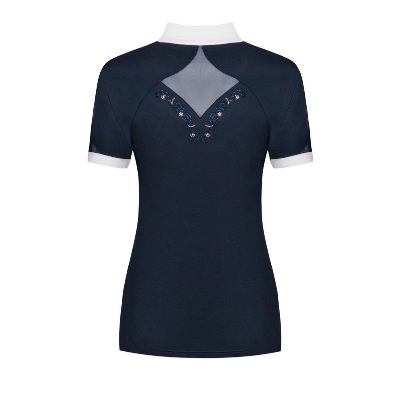 Fair Play Women's Cathrine Rose Gold Short Sleeve Competition Shirt - Navy/White 2 Fair Play Women's Cathrine Rose Gold Short Sleeve Competition Shirt - Navy/White - Image 2
