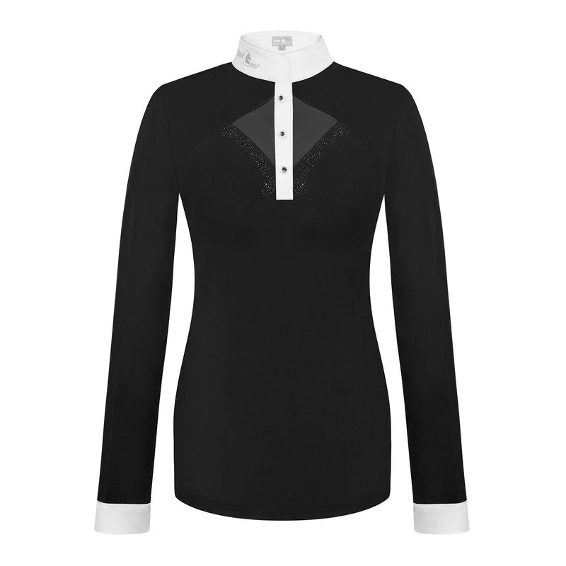 Fair Play Women's Cathrine Long Sleeve Competition Shirt - Black/White 1 Fair Play Women's Cathrine Long Sleeve Competition Shirt - Black/White