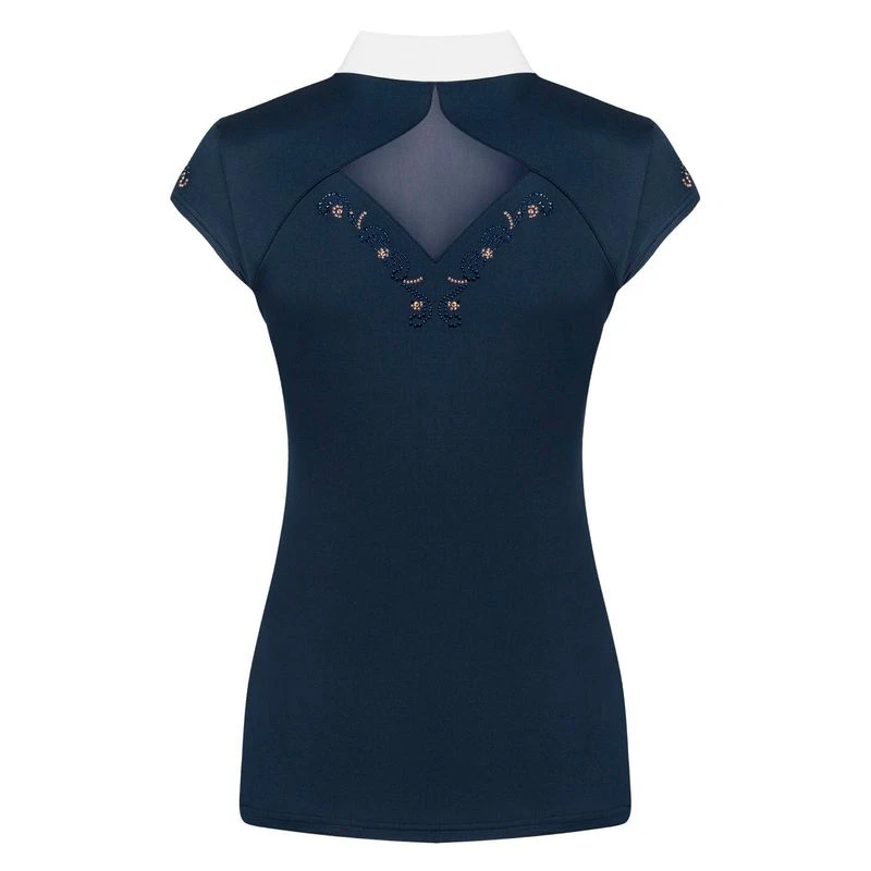 Fair Play Women's Cathrine Rose Gold Sleeveless Competion Shirt - Navy 2 Fair Play Women's Cathrine Rose Gold Sleeveless Competion Shirt - Navy - Image 2