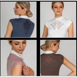 Fair Play Women's Cathrine Rose Gold Sleeveless Competion Shirt - Navy 7 Fair Play Women's Cathrine Rose Gold Sleeveless Competion Shirt - Navy -Tack Of The Day Store 595678 800 800