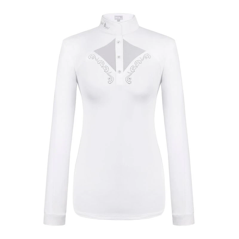 Fair Play Women's Cathrine Long Sleeve Competition Shirt - White 1 Fair Play Women's Cathrine Long Sleeve Competition Shirt - White