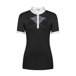 Fair Play Women's Cathrine Rose Gold Short Sleeve Competition Shirt - Black/White