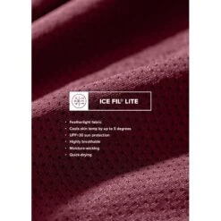 Kerrits Women's Ice Fil Lite Long Sleeve Shirt Solid - Burgundy -Tack Of The Day Store 596110 800 800 1