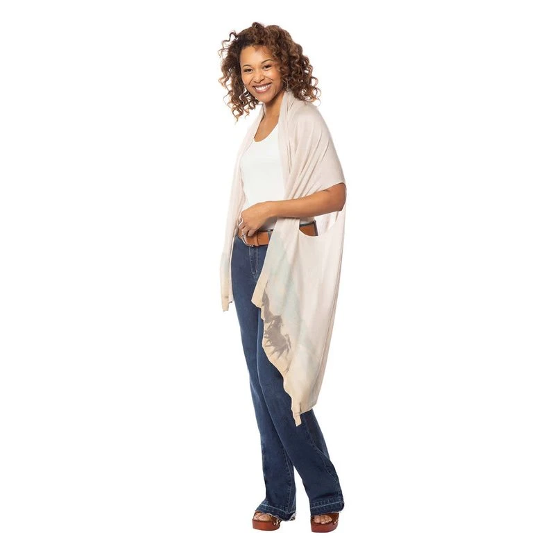 EQL Women's Horse Spirit Wrap - Natural 4 EQL Women's Horse Spirit Wrap - Natural - Image 4