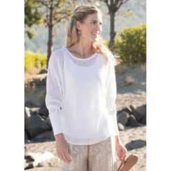 EQL Women's Organic Cotton Mesh Weekender Top - Soft White 8 EQL Women's Organic Cotton Mesh Weekender Top - Soft White -Tack Of The Day Store 598311 800 800