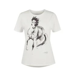 EQL Women's Elise Organic Cotton Horse Tee - Soft White