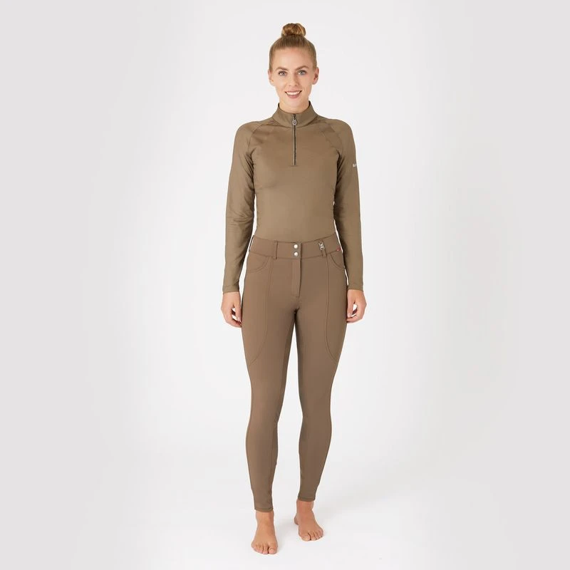 B Vertigo Women's Davina Full Seat Breeches - Shiitake Beige 3 B Vertigo Women's Davina Full Seat Breeches - Shiitake Beige - Image 3