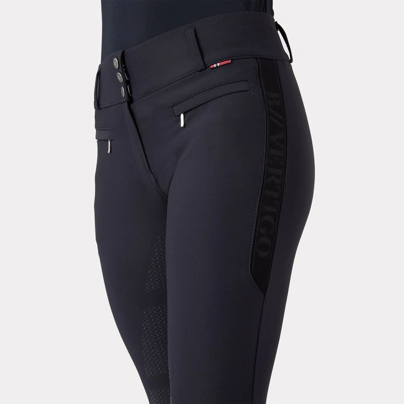 Horze Women's Leonore Full Seat Breeches - Dark Navy 2 Horze Women's Leonore Full Seat Breeches - Dark Navy - Image 2