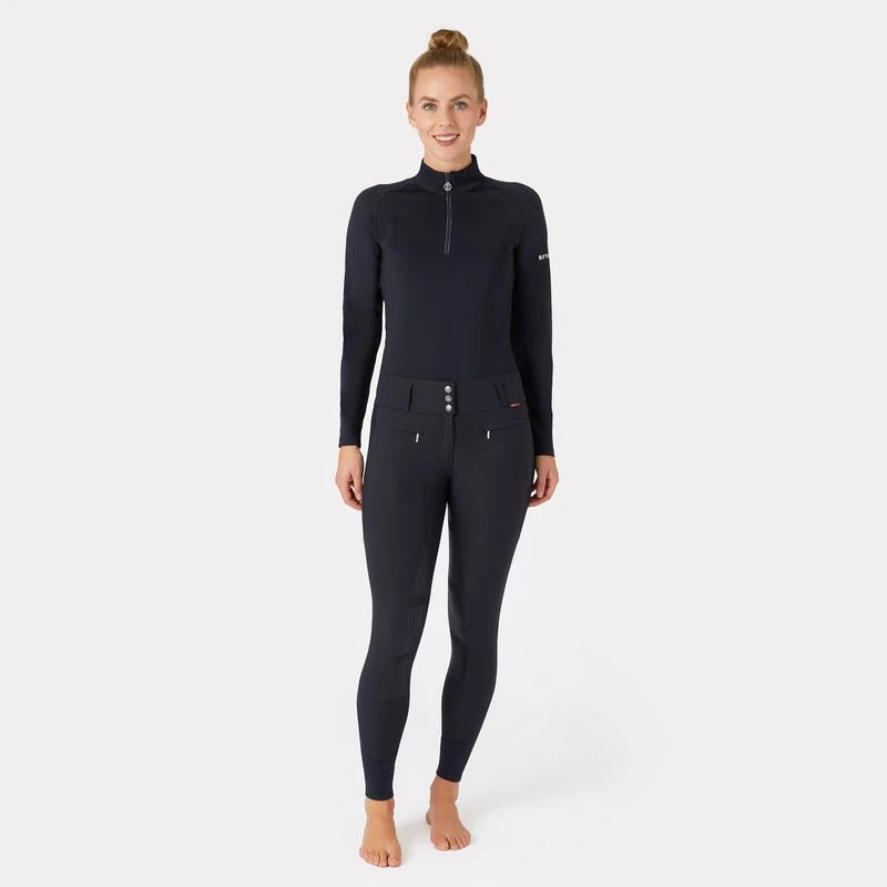 Horze Women's Leonore Full Seat Breeches - Dark Navy 4 Horze Women's Leonore Full Seat Breeches - Dark Navy - Image 4
