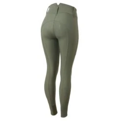 Horze Women's Indira Full Seat Breeches - Beetle Khaki Green