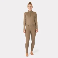 Horze Women's Patricia Full Seat Thermo Breeches - Shiitake Beige -Tack Of The Day Store 601432 800 800