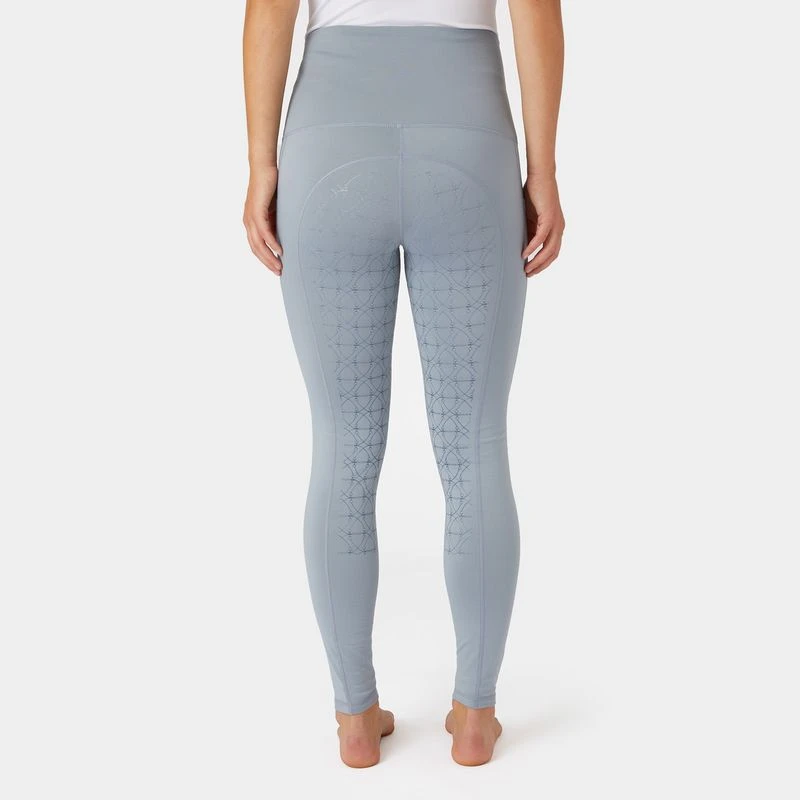 Horze Women's Mette Thermo Riding Tights - Tradewinds Grey 3 Horze Women's Mette Thermo Riding Tights - Tradewinds Grey - Image 3