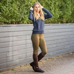 Horze Women's Active Winter Silicone Full Seat Tights W/ Phone Pockets - Dark Olive 9 Horze Women's Active Winter Silicone Full Seat Tights W/ Phone Pockets - Dark Olive -Tack Of The Day Store 601787 800 800