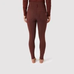 Horze Women's Tara Full Seat Thermo Breeches - Rum Raisin Brown -Tack Of The Day Store 601816 800 800