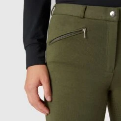 Horze Women's Active Full Seat Breeches - Beetle Khaki Green 8 Horze Women's Active Full Seat Breeches - Beetle Khaki Green -Tack Of The Day Store 602025 800 800
