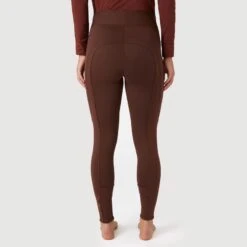 Horze Women's Active Winter Silicone Full Seat Tights W/ Phone Pockets - Rum Raisin Brown 6 Horze Women's Active Winter Silicone Full Seat Tights W/ Phone Pockets - Rum Raisin Brown -Tack Of The Day Store 602163 800 800