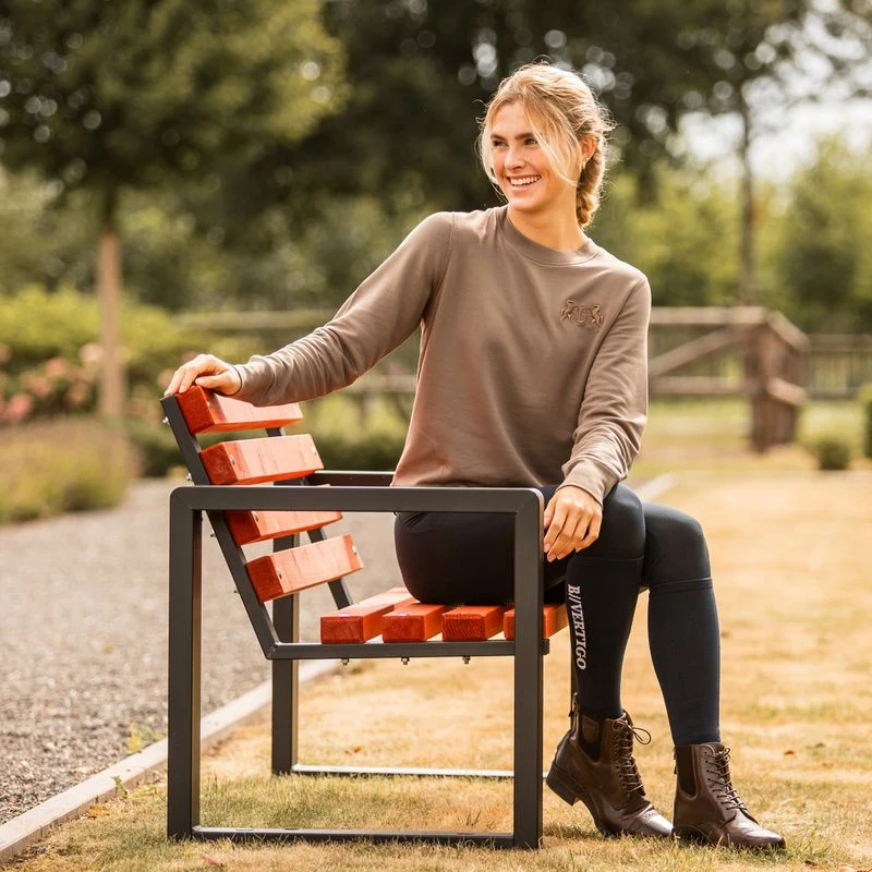 Horze Women's Erica Bamboo Sweatshirt - Shiitake Beige 1 Horze Women's Erica Bamboo Sweatshirt - Shiitake Beige