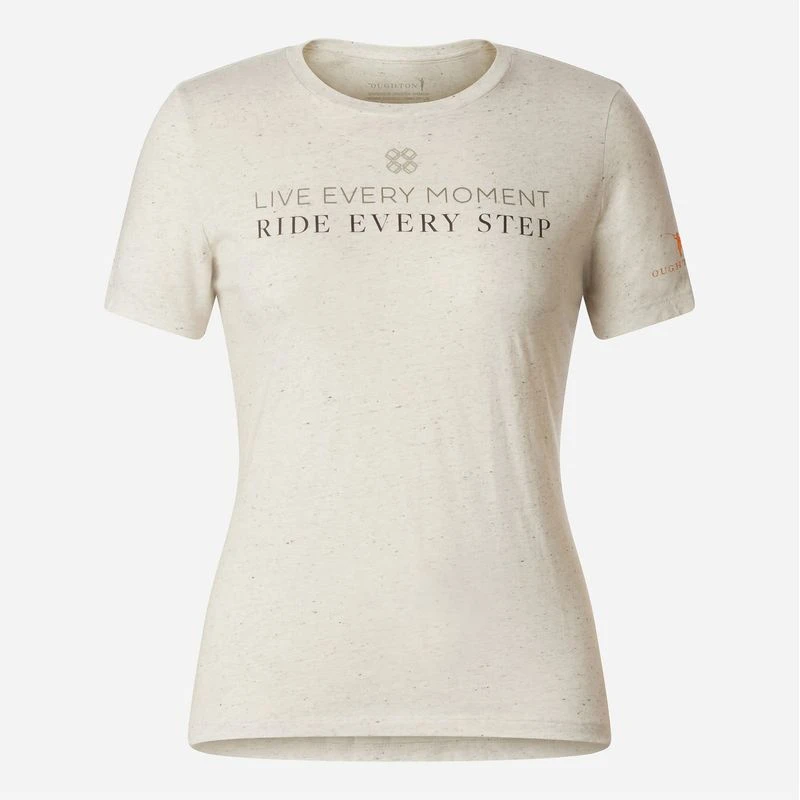 Oughton Women's Live Every Moment Tee - Linen Melange 1 Oughton Women's Live Every Moment Tee - Linen Melange