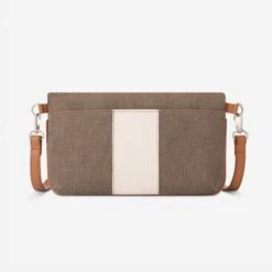 Oughton Vintage Canvas Paddock Crossbody - Timeless Taupe/Caramel 6 Oughton Vintage Canvas Paddock Crossbody - Timeless Taupe/Caramel -Tack Of The Day Store 603831 800 800