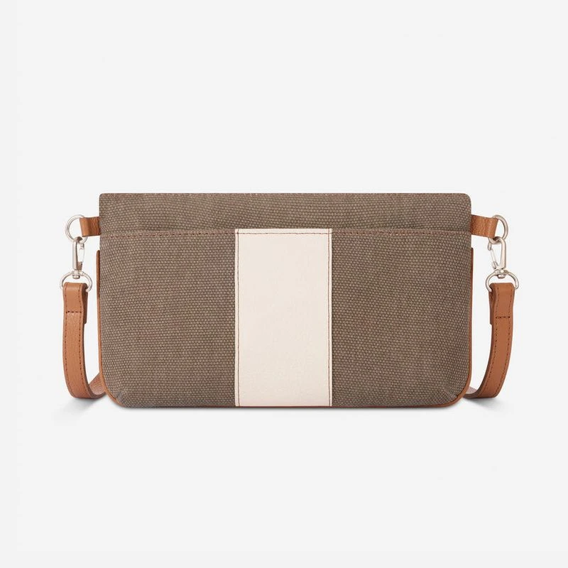 Oughton Vintage Canvas Paddock Crossbody - Timeless Taupe/Caramel 3 Oughton Vintage Canvas Paddock Crossbody - Timeless Taupe/Caramel - Image 3